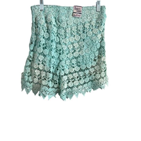 Wallflower Women's Lace shorty Shorts - Mint Green - Picture 3 of 9